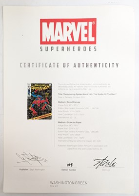 Lot 766 - MARVEL - STAN LEE (1922-2018) - SPIDERMAN - WASHINGTON GREEN