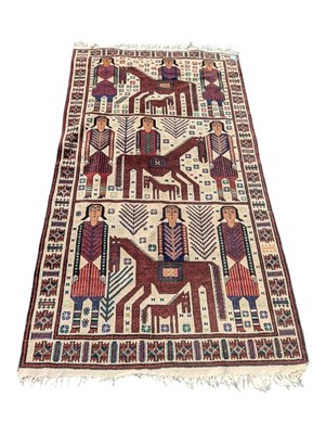 Lot 765 - VINTAGE 20TH CENTURY PERSIAN ISLAMIC AFGHAN FLOOR RUG
