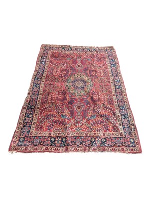 Lot 756 - VINTAGE 20TH CENTURY PERSIAN MASHHAD CARPET FLOOR RUG