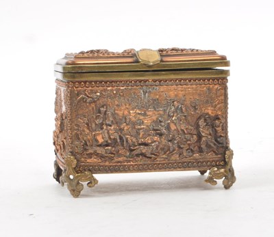 Lot 211 - A.B. PARIS - VINTAGE 19TH CENTURY COPPER RELIEF BOX