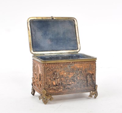Lot 211 - A.B. PARIS - VINTAGE 19TH CENTURY COPPER RELIEF BOX