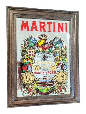 Lot 346 - LATE 20TH CENTURY VINTAGE MARTINI & ROSSI VERMOUTH ADVERTISING MIRROR