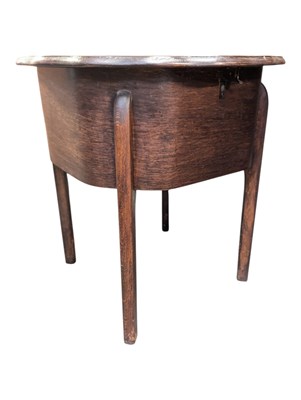 Lot 643 - ART DECO MORSE PRODUCT SEWING BOX / STAND