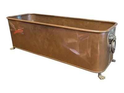Lot 340 - LATE 19TH CENTURY COPPER & BRASS TROUGH PLANTER