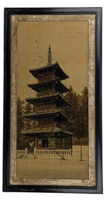 Lot 185 - JAPANESE MEIJI PERIOD YUZEN BIRODO EMBROIDERED CUT VELVET WALL HANGING FRAMED