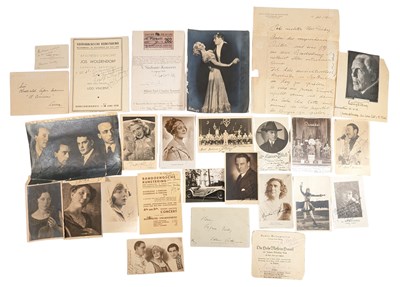 Lot 75 - EARLY 20TH CENTURY EUROPEAN ENTERTAINERS - COLLECTION OF AUTOGRAPHS