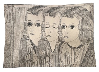 Lot 400 - JAN TOOROP (1858-1928) - CONTEMPLATION, ADORATION, ECSTASY - PENCIL DRAWING