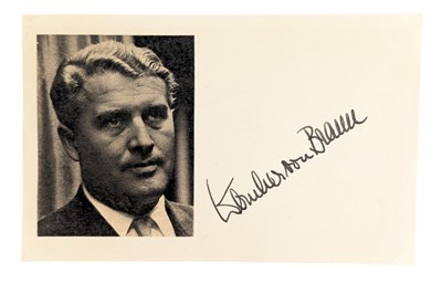 Lot 95 - SCIENCE / WWII INTEREST - WERNHER VON BRAUN (D.1977) - AUTOGRAPH