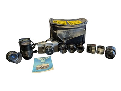 Lot 373 - LATE 20TH CENTURY SLR CAMERA W/ LENSES & ACCESSORIES