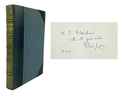 Lot 50 - LYLE, OLIVER - 1941 TECHNOLOGY FOR SUGAR REFINERY WORKERS, SIGNED COPY, BUMPUS BINDING
