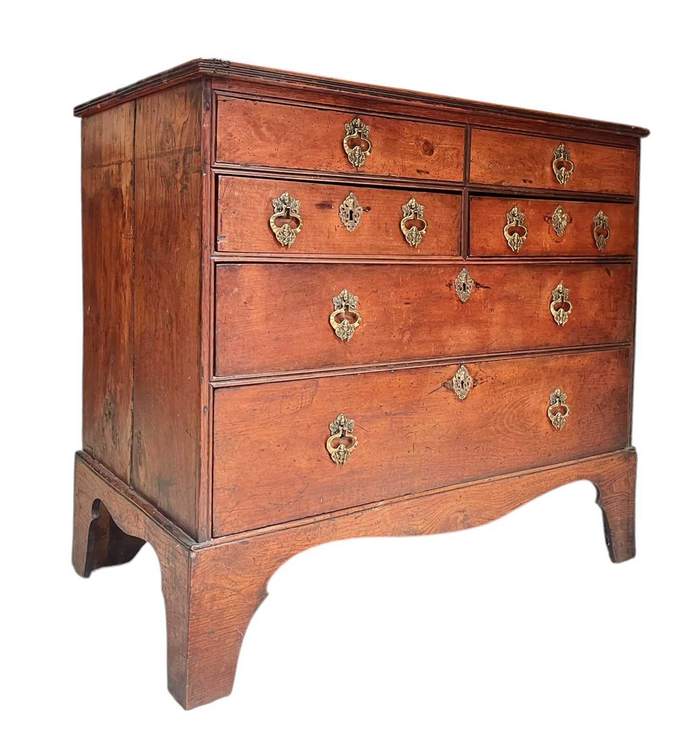 Lot 307 - GEORGE III 18TH CENTURY FRUITWOOD & ELM COMMODE CHEST OF DRAWERS