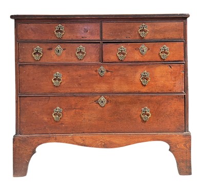 Lot 307 - GEORGE III 18TH CENTURY FRUITWOOD & ELM COMMODE CHEST OF DRAWERS
