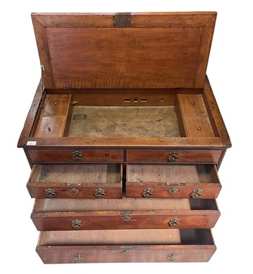 Lot 307 - GEORGE III 18TH CENTURY FRUITWOOD & ELM COMMODE CHEST OF DRAWERS