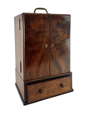 Lot 263 - GEORGE III EARLY 19TH CENTURY MAHOGANY TRAVEL MEDICINE APOTHECARY CABINET