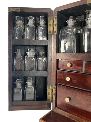 Lot 263 - GEORGE III EARLY 19TH CENTURY MAHOGANY TRAVEL MEDICINE APOTHECARY CABINET
