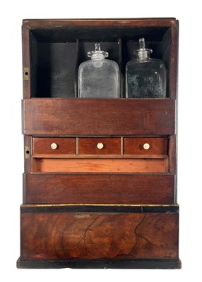 Lot 263 - GEORGE III EARLY 19TH CENTURY MAHOGANY TRAVEL MEDICINE APOTHECARY CABINET
