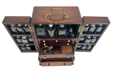 Lot 263 - GEORGE III EARLY 19TH CENTURY MAHOGANY TRAVEL MEDICINE APOTHECARY CABINET