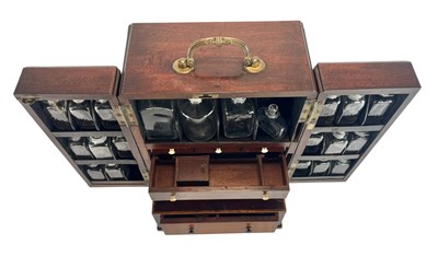 Lot 263 - GEORGE III EARLY 19TH CENTURY MAHOGANY TRAVEL MEDICINE APOTHECARY CABINET