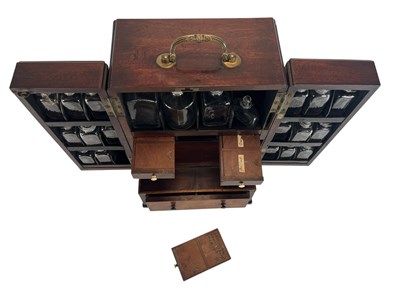 Lot 263 - GEORGE III EARLY 19TH CENTURY MAHOGANY TRAVEL MEDICINE APOTHECARY CABINET