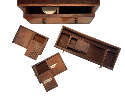 Lot 263 - GEORGE III EARLY 19TH CENTURY MAHOGANY TRAVEL MEDICINE APOTHECARY CABINET