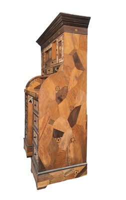 Lot 288 - JAPANESE HAKONE MEIJI LATE 19TH / EARLY 20TH CENTURY YOSEGI ZAIKU MARQUETRY BUREAU