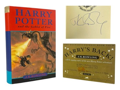 Lot 3 - ROWLING, J. K. - 2000 HARRY POTTER AND THE GOBLET OF FIRE, SIGNED, FIRST EDITION