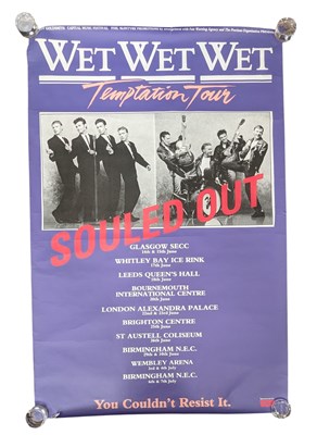 Lot 122 - MUSIC - LARGE PROMOTIONAL TOUR POSTER OF WET WET WET