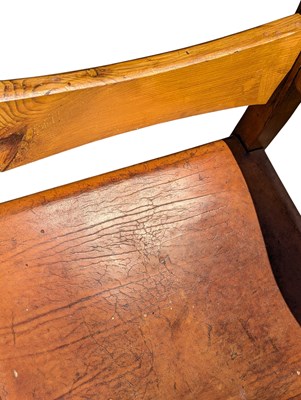 Lot 986 - 20TH CENTURY PINE GOTHIC REVIVAL TABLE & CHAIRS