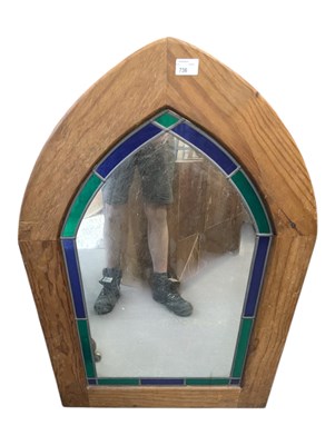 Lot 736 - 20TH CENTURY ARTS & CRAFTS STYLE WALL MIRROR