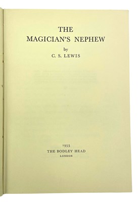 Lot 10 - LEWIS, C. S. - 1955 THE MAGICIAN'S NEPHEW, FIRST EDITION, FIRST IMPRESSION, IN DUST WRAPPER