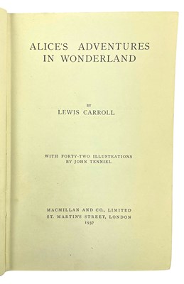Lot 43 - CARROLL, LEWIS - TWO ILLUSTRATED EDITIONS OF ALICE'S ADVENTURES IN WONDERLAND
