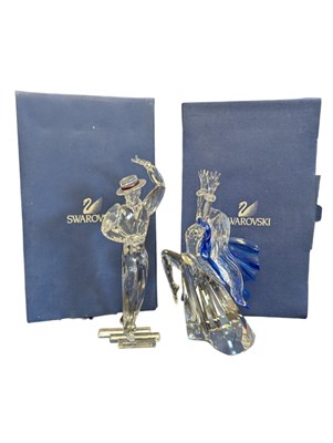 Lot 117 - SWAROVSKI - TWO 21ST CENTURY CRYSTAL GLASS MAGIC OF DANCE BOXED FIGURES