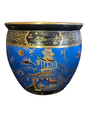 Lot 121 - CARLTON WARE - EARLY 20TH CENTURY KANG HSI CERAMIC JARDINIERE PLANTER