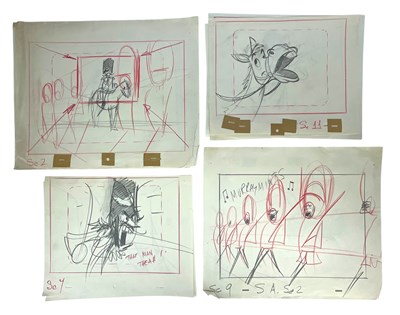 Lot 114 - HAROLD WHITAKER - A COLLECTION OF PENCIL SKETCHES FOR A c1960 MURRAY MINTS ADVERT