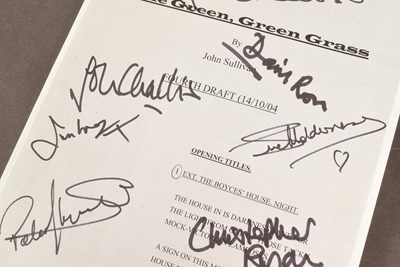 Lot 179 - ONLY FOOLS & HORSES - THE GREEN GREEN GRASS - PILOT SCRIPT SIGNED BY CAST