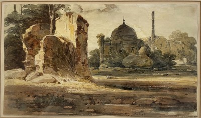 Lot 311 - ATTR. GEORGE CHINNERY (1774-1852) - INDIAN LANDSCAPE - WATERCOLOUR ON PAPER
