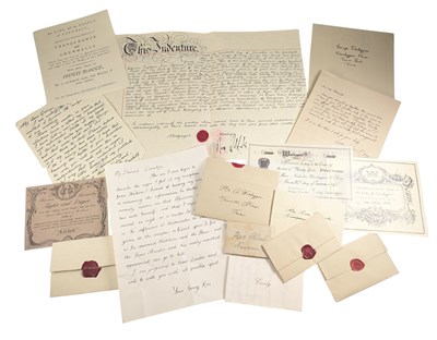 Lot 39 - POLDARK (BBC DRAMA SERIES) - PRODUCTION USED PROPS - LETTERS AND MONEY ETC
