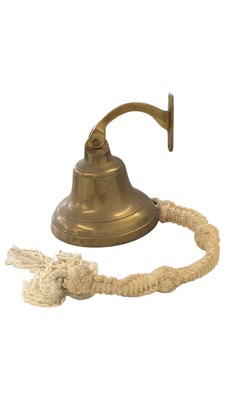 Lot 379 - VINTAGE 20TH CENTURY WALL MOUNT BRASS BELL