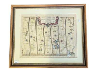 Lot 526 - JOHN OGILBY (1600-1676) - 17TH CENTURY MAP ENGRAVING OF LONDON TO POOL
