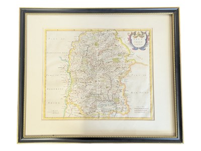 Lot 527 - ROBERT MORDEN - LATE 17TH CENTURY COLOURED ENGRAVED MAP OF WILTSHIRE