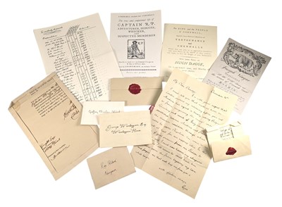 Lot 158 - POLDARK (BBC DRAMA SERIES) - PRODUCTION USED PROPS - MOSTLY LETTERS, WITH PRINTED MATERIALS