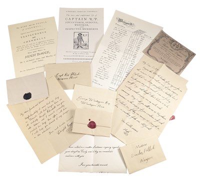 Lot 159 - POLDARK (BBC DRAMA SERIES) - PRODUCTION USED PROPS - MOSTLY LETTERS, WITH PRINTED MATERIALS
