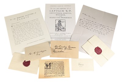 Lot 151 - POLDARK (BBC DRAMA SERIES) - PRODUCTION USED PROPS - MOSTLY LETTERS, WITH PRINTED MATERIALS