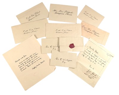Lot 150 - POLDARK (BBC DRAMA SERIES) - PRODUCTION PROPS - LETTERS TO ROSS POLDARK AND GEORGE WARLEGGAN
