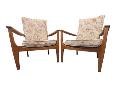 Lot 662 - PARKER KNOLL - PAIR OF MID CENTURY EASY ARMCHAIRS