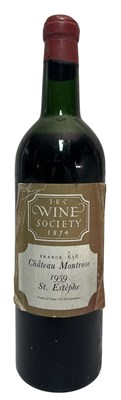 Lot 148 - CHATEAU MONTROSE 1959 ST ESTEPHE, FRANCE 658 WINE SOCIETY LABEL
