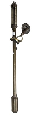 Lot 720 - VINTAGE 20TH CENTURY BRASS SHIP'S GIMBAL STICK BAROMETER