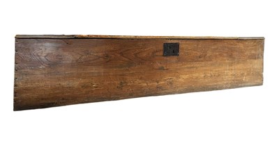 Lot 504 - LARGE 18TH CENTURY OAK PLANK COFFER