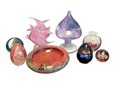 Lot 196 - COLLECTION OF LATE 20TH CENTURY STUDIO ART GLASS