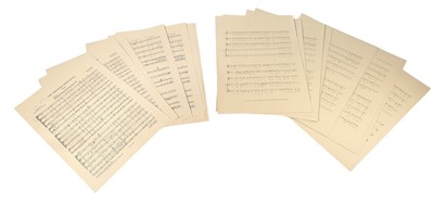 Lot 242 - WOLF HALL (2024) - COLLECTION OF PRODUCTION MADE PROPS - SHEET MUSIC FOR CHOIR